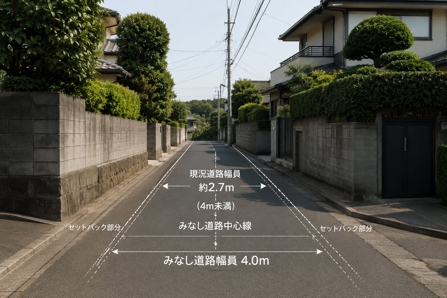二項道路という盲点——邸宅地に潜むみなし道路のリスク