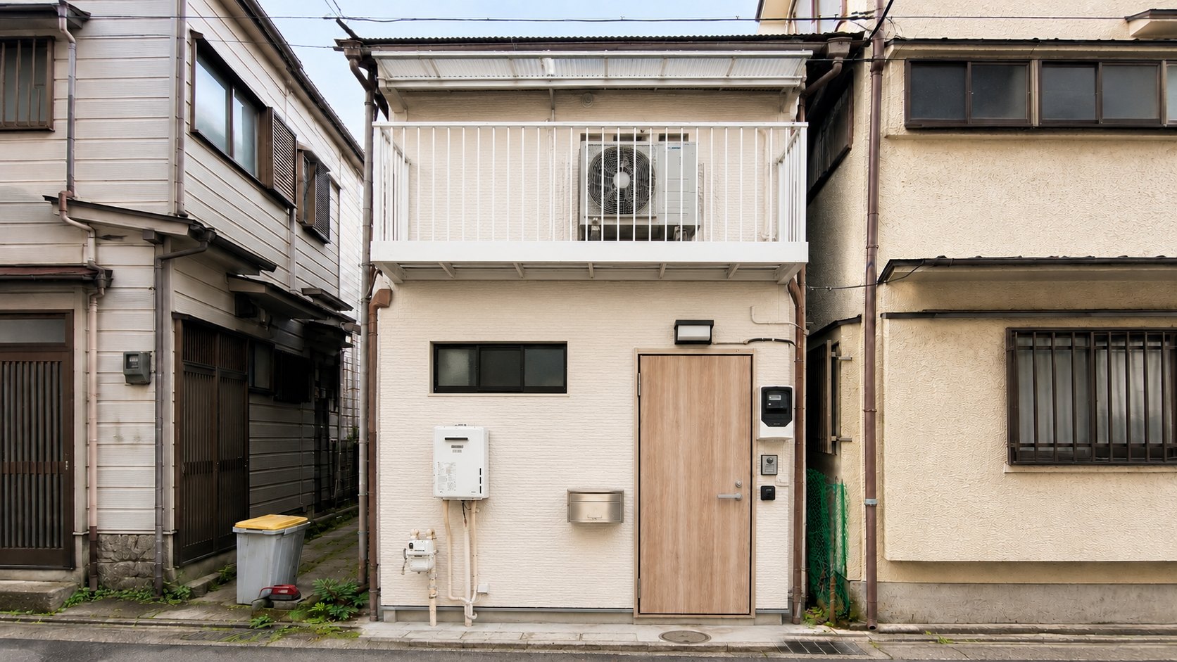 完成した白い外観