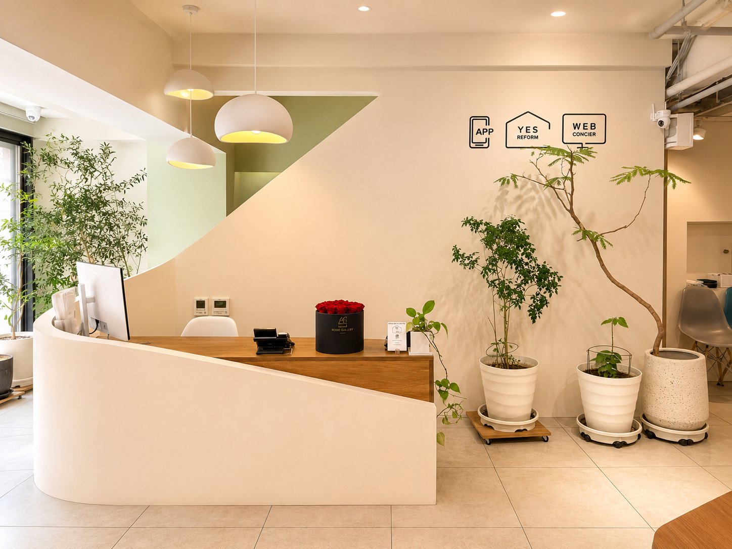YES archi LAB スタジオ 受付